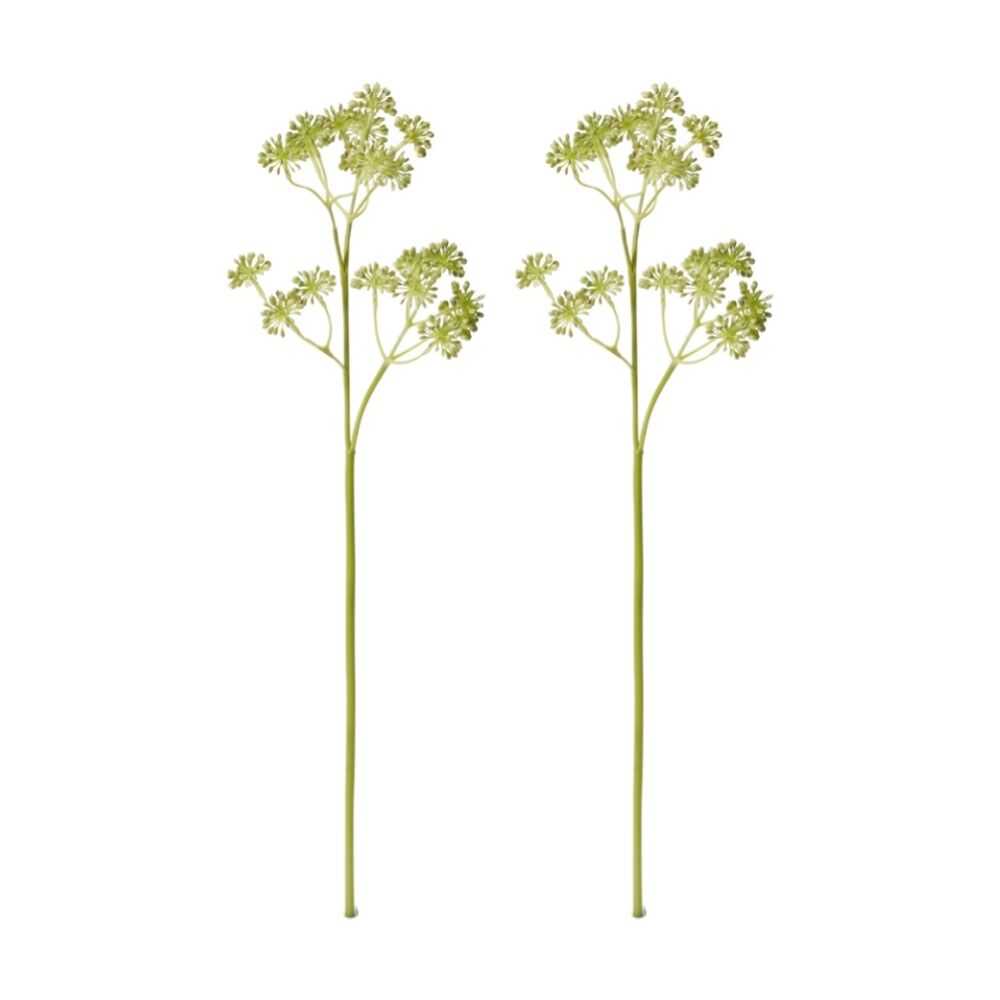 2PK E Style Seeding Berry Spray Realistic Artificial Flower Grey Green 64cm