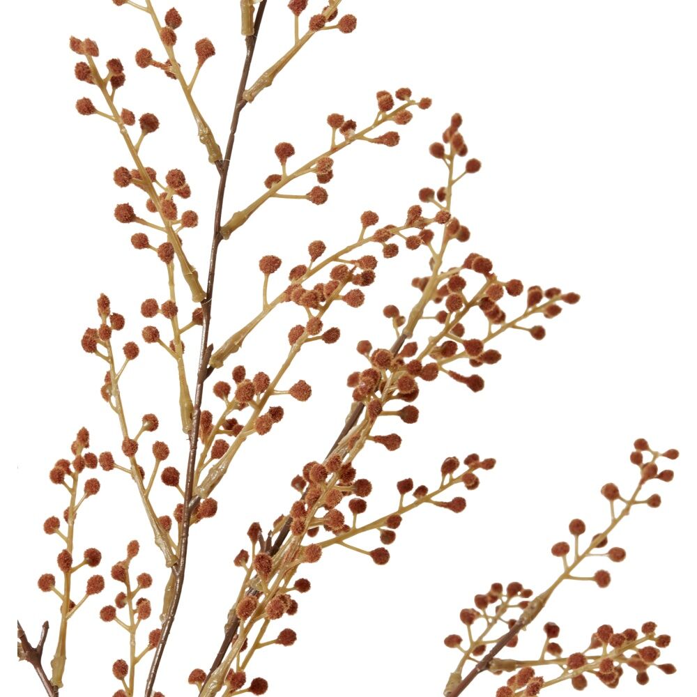 4PK E Style Willow Mini Spray Realistic Artificial Flower Plastic Rust 85cm