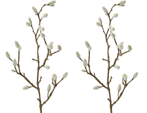 2PK E Style Magnolia Bud Spray Realistic Artificial Flower Natural Small 53cm