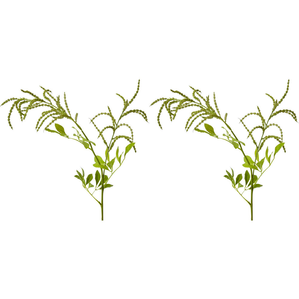 2PK E Style Astibe Spray Realistic Artificial Flower Plastic Green 69cm