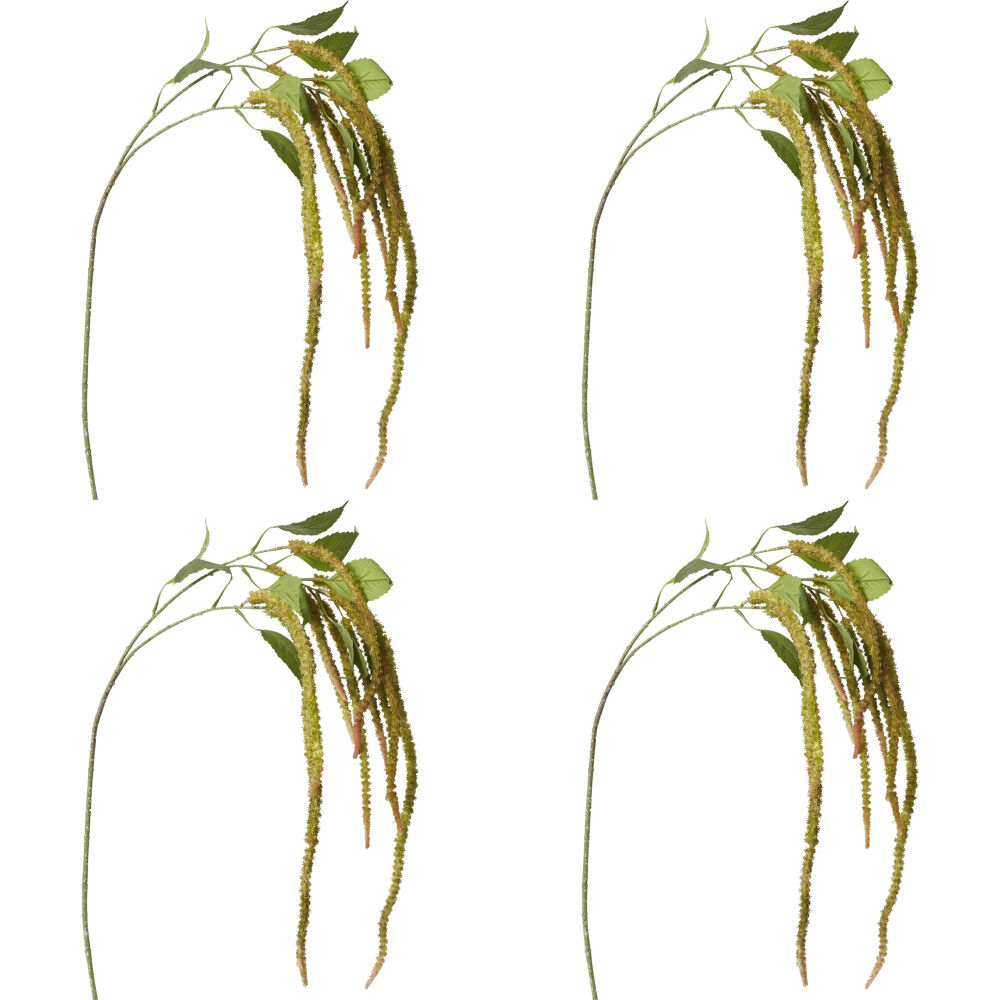 4PK E Style Amaranthus Spray Realistic Artificial Flower Green Pink 134cm