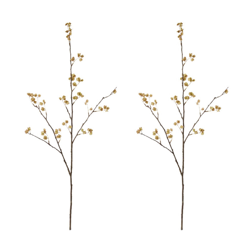 2PK E Style Elm Seeding Spray Artificial Flower Plant Stem Soft Pink 34x24x84cm