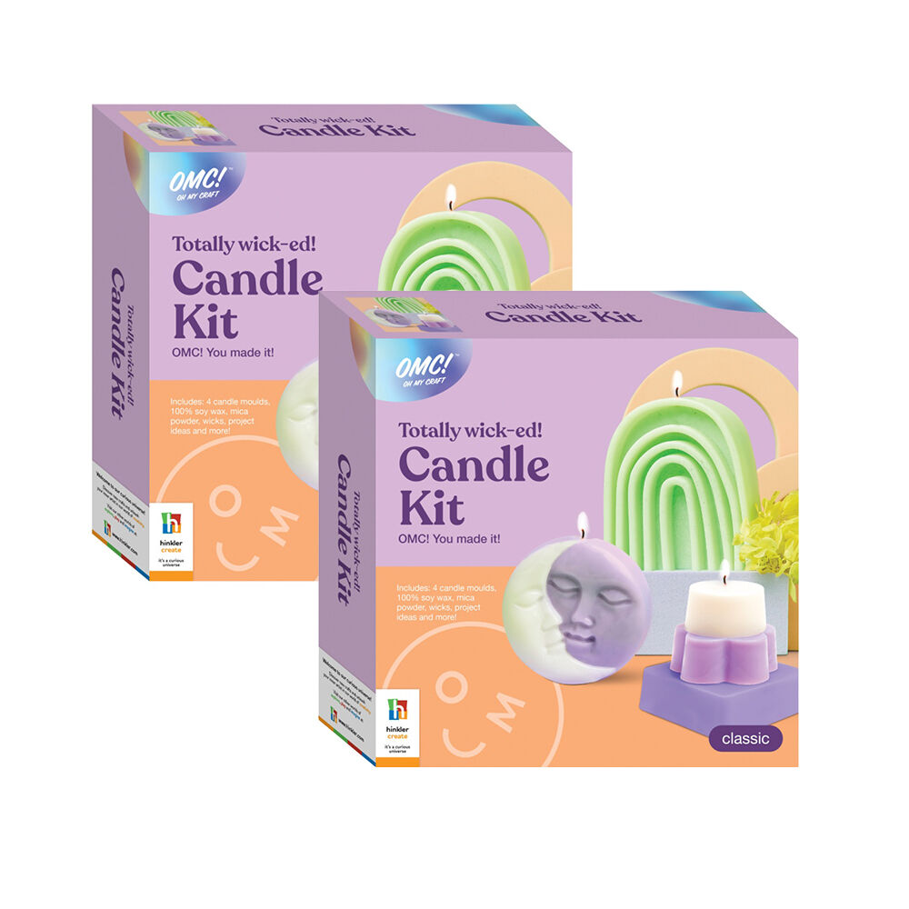2PK Hinkler OMC Totally Wicked Candle Kit Making Soy Wax Craft