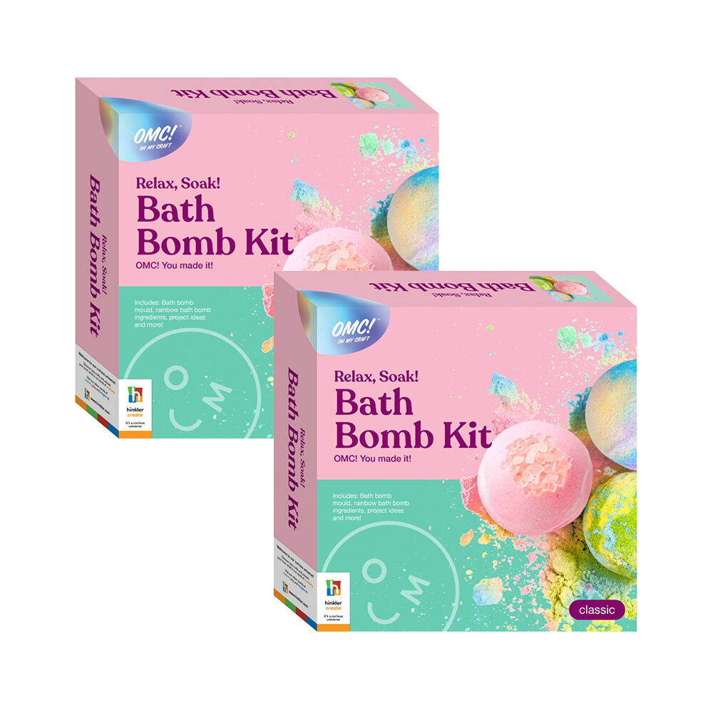 2PK Hinkler OMC Relax Soak Bath Bomb Kit Making Australia DIY