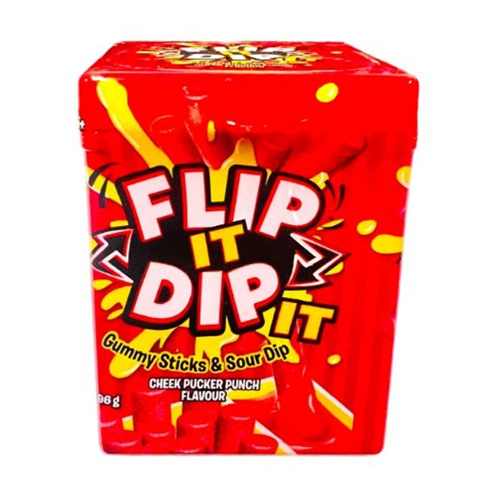 12PK Park Avenue Flip It Dip Gummy Sticks & Sour 96g Fruity Gummies - Assorted
