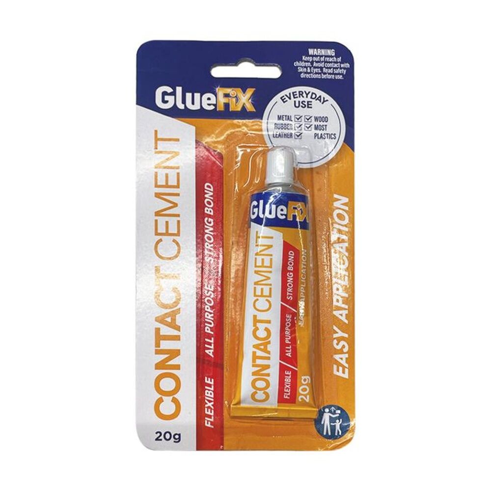 24PK GlueFix Contact Cement Strong Flexible Adhesive Glue Tube 20g