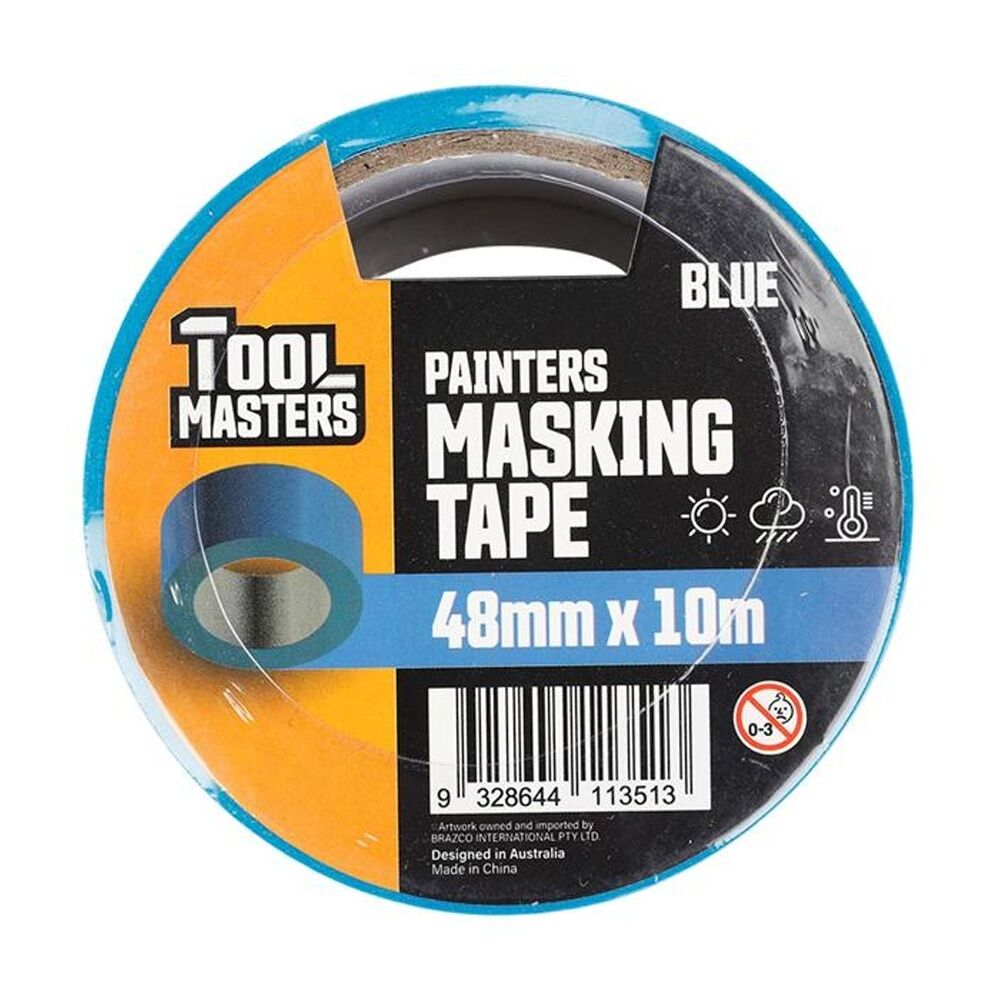 12PK Tool Masters Printers Masking Tape Roll 48mm x 10m Blue
