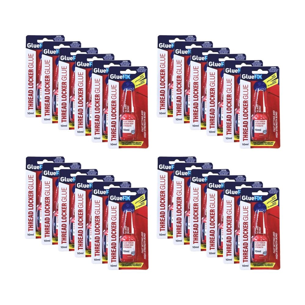 24PK GlueFix High Strength Fast Setting Sealing Thread Locker Glue Tube 10ml