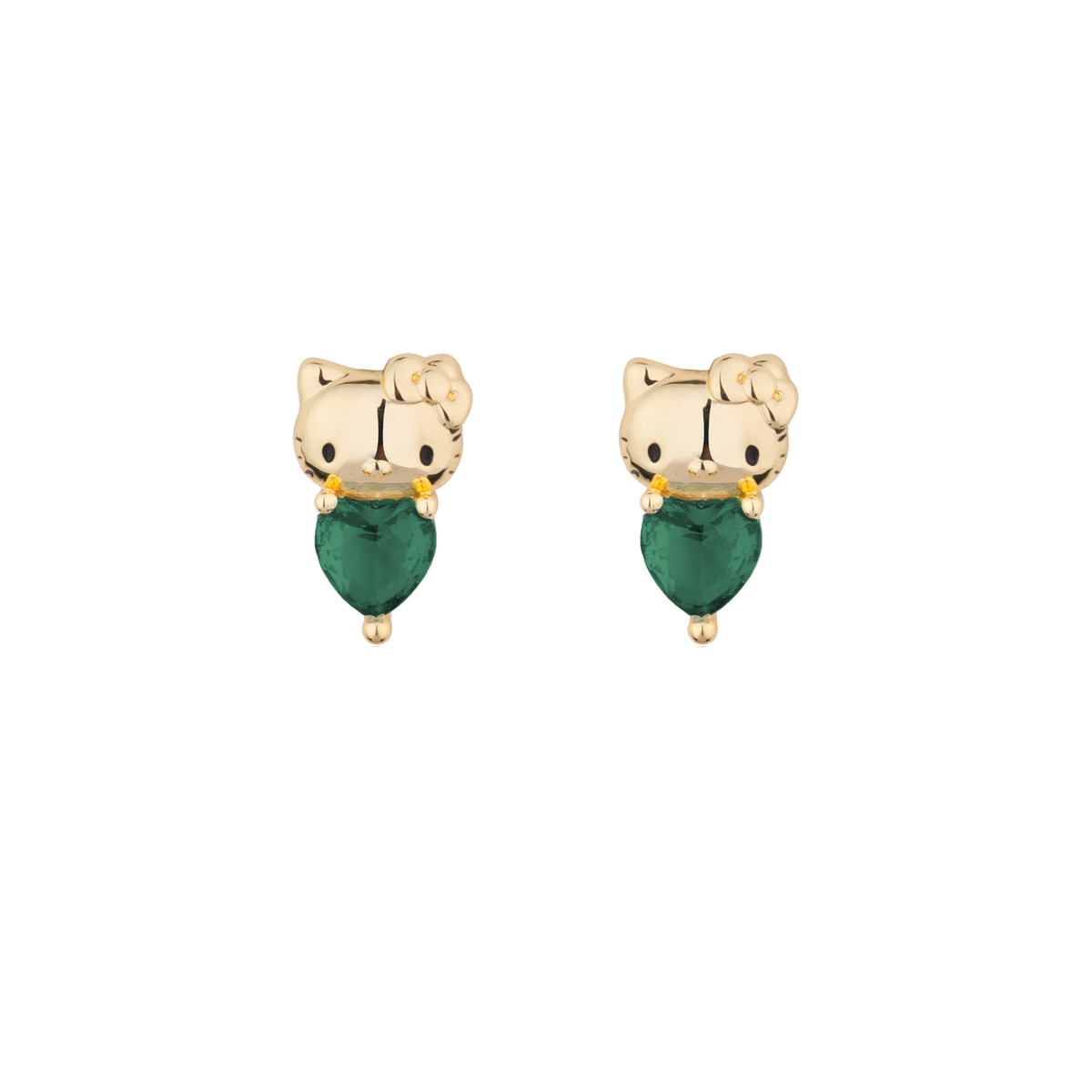 Couture Kingdom Hello Kitty May Stud Earrings Gold Plated Brass 5y+