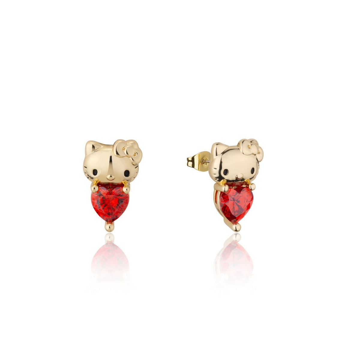 Couture Kingdom Hello Kitty July Stud Earrings Gold Plated Brass 5y+
