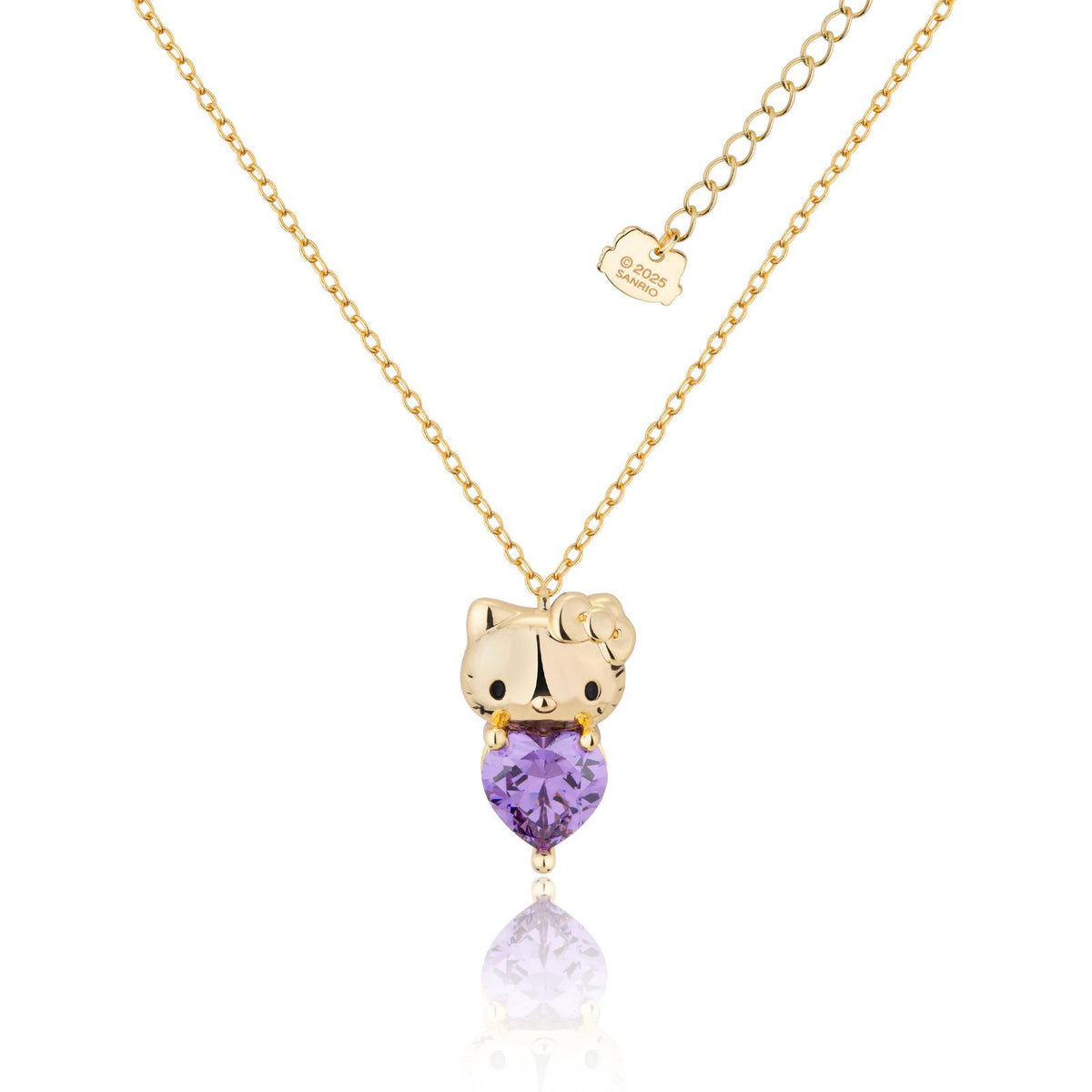 Couture Kingdom Hello Kitty February Necklace Gold Plated Brass 5y+