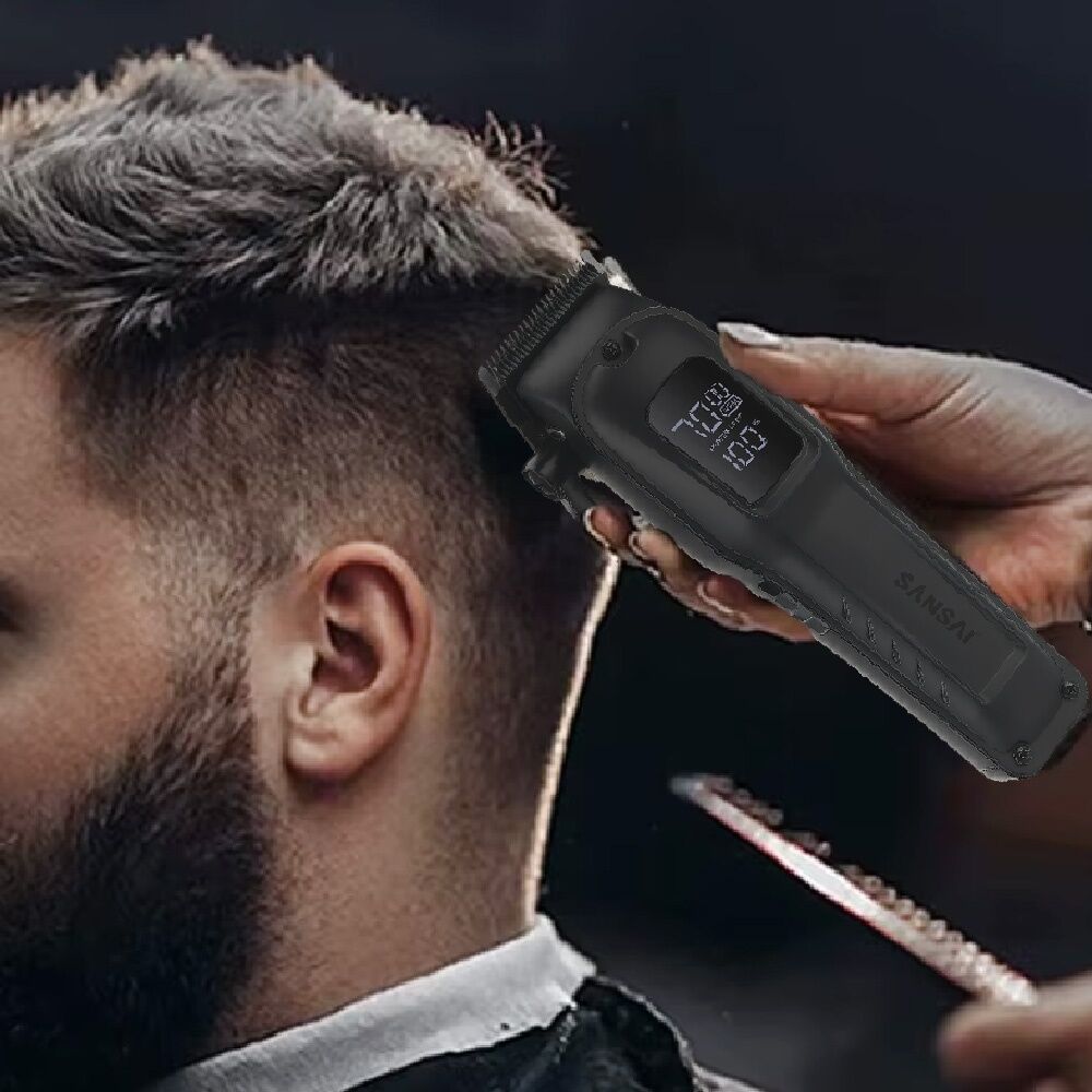 Sansai Cordless Hair Clipper Ultra Quiet Digital Display 2400mAh Battery
