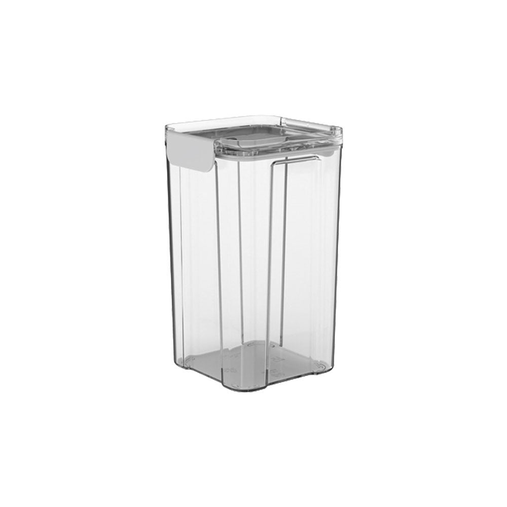 16x Partyware Plastic Square Modular Canister Storage Container 1300ml Clear