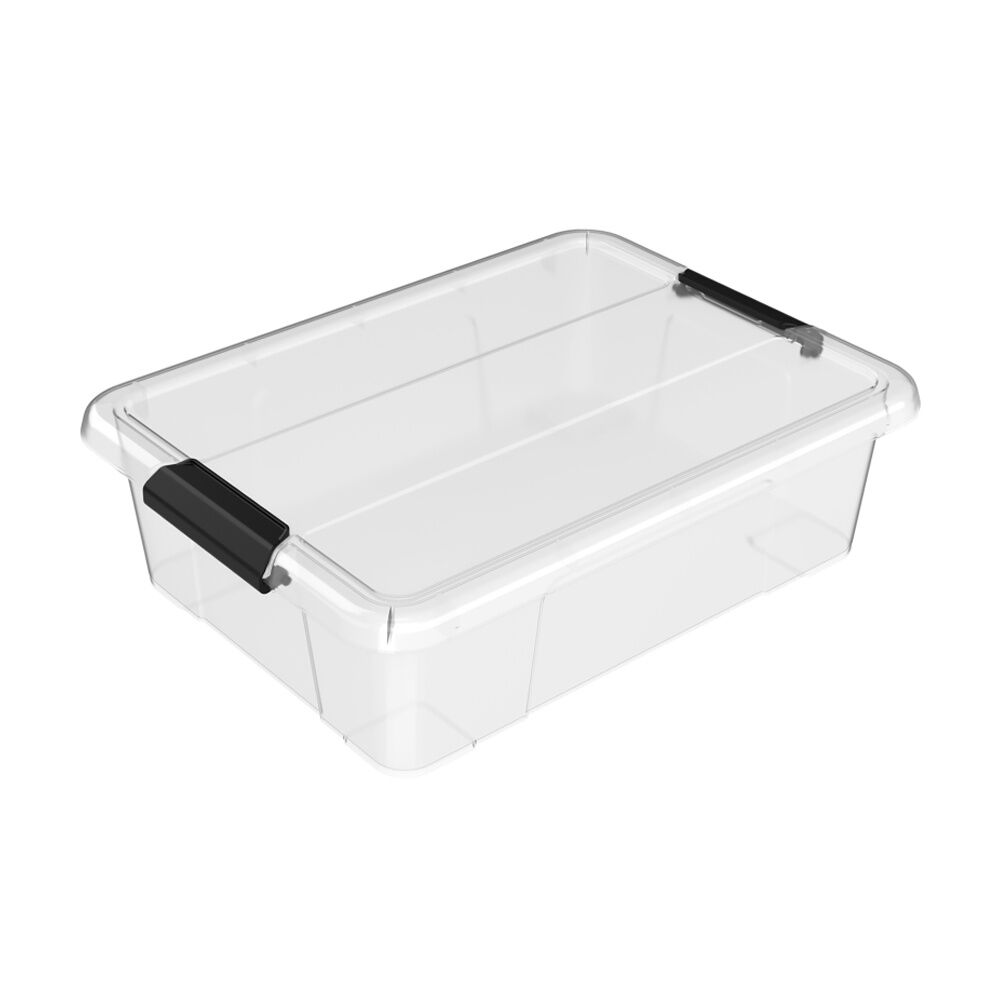 12x Partyware Durable Plastic Storage Tub Organiser Container 8.5L Clear