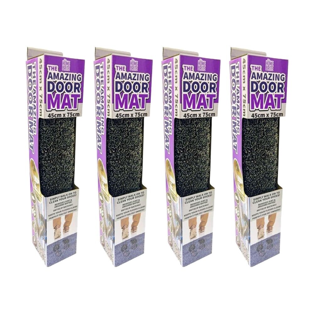 4PK Braz Non Slip Water Absorbent Amazing Door Mat Large 45x75cm Assorted