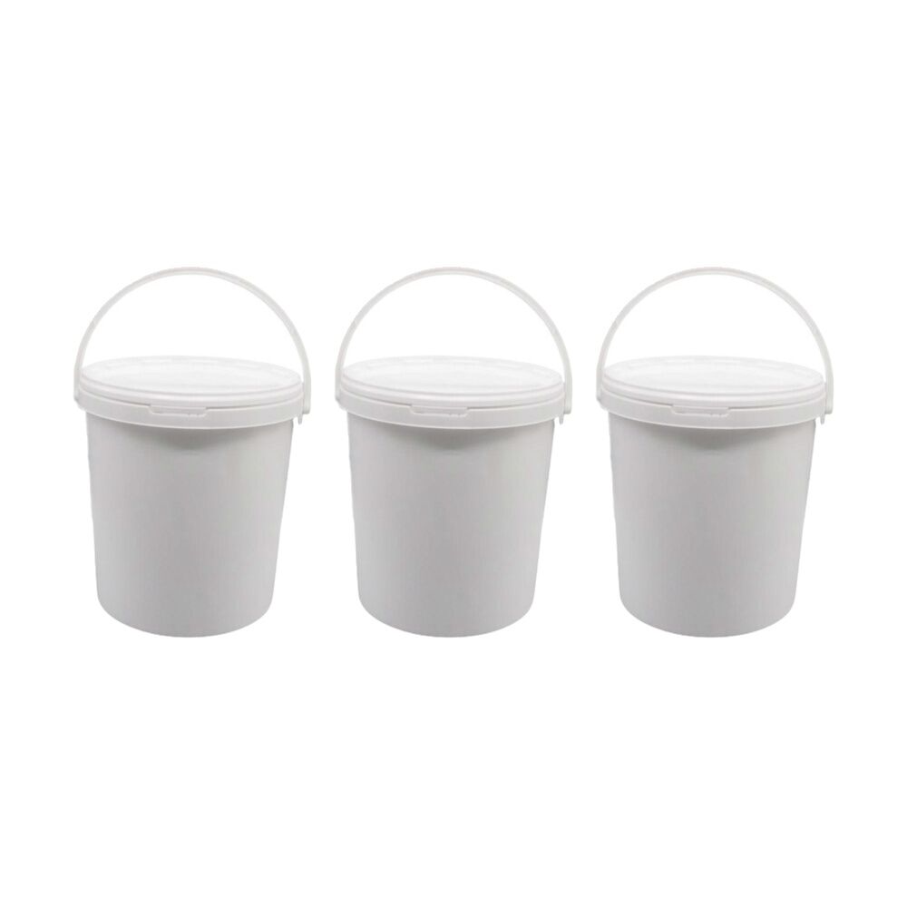 3PK Braz 16L Painters Bucket w/ Handle Painting Supply 29x32cm White