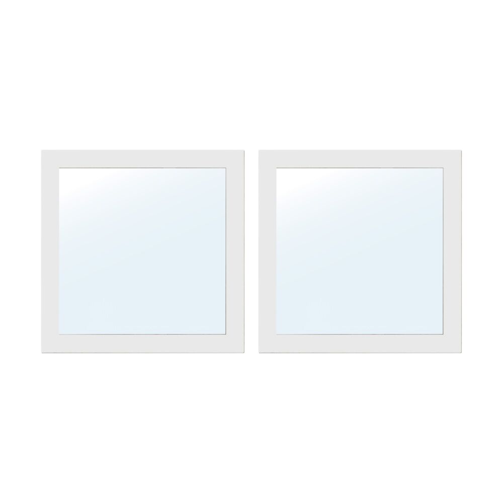 2PK Jemark Grace Wall Mounted Mirror Home Decoration 35x35cm White