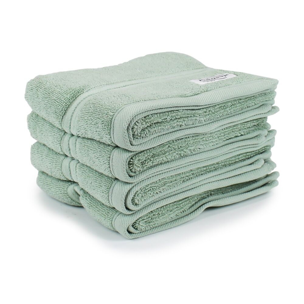 4pc Onkaparinga Flinders Premium Cotton Hand Towel Set 600GSM Eucalyptus