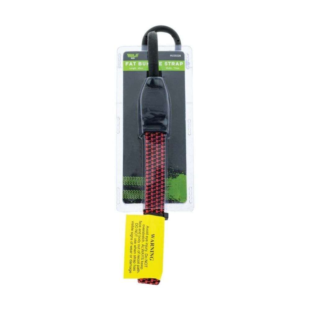 12PK Hulk 4X4 Heavy Duty Fat Bungee Strap Secure Red 19mmx60cm