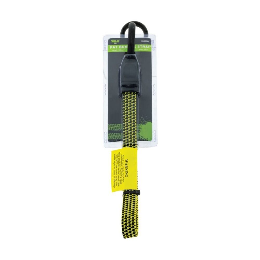 3PK Hulk 4X4 Heavy Duty Fat Bungee Strap Secure Yellow 19mmx100cm