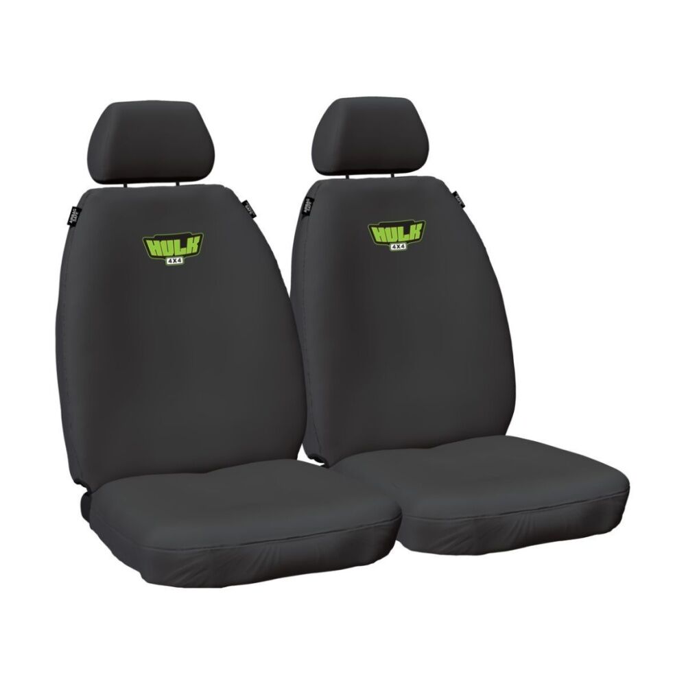 Hulk 4X4 Car Front Seat Covers Heavy Duty Canvas Grey For Toyota LC200