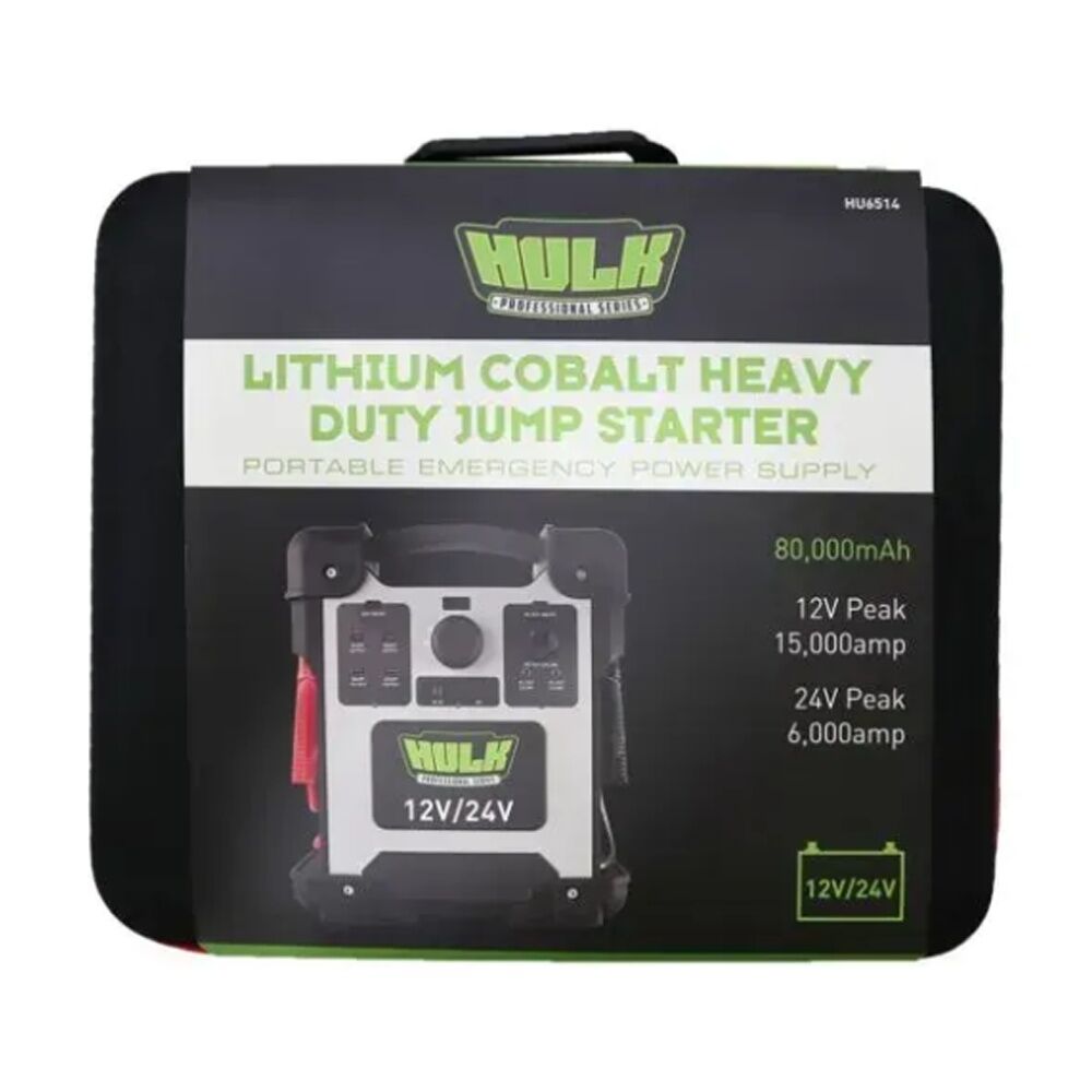 Hulk 4X4 12V/24V 15000A Heavy Duty Portable Lithium Jump Starter