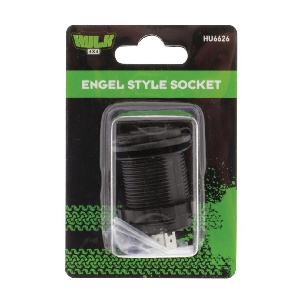 4PK Hulk 4X4 12-24V 20A Engel Style Socket With Protective Rubber Cap