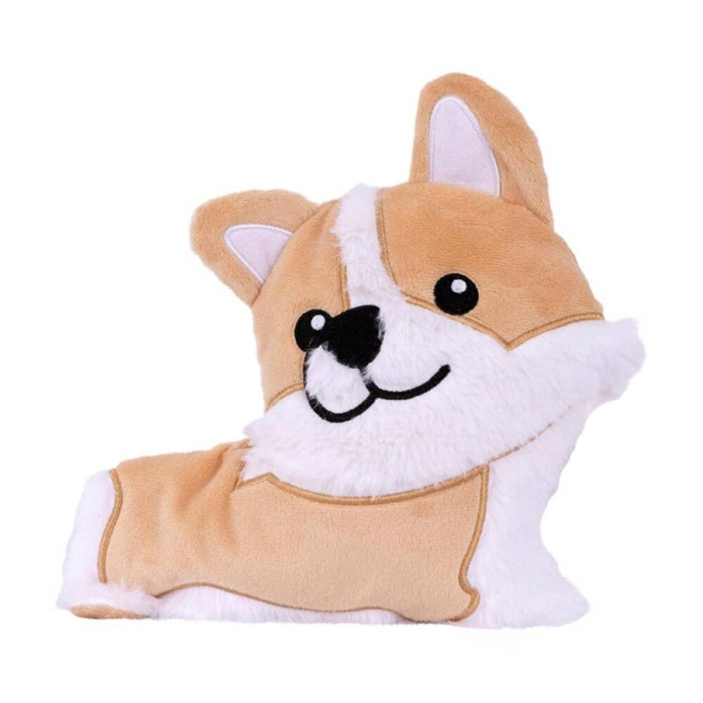 Toasty Hugs Cora Corgi Flat Plush Heatable Coolable Microwave Safe