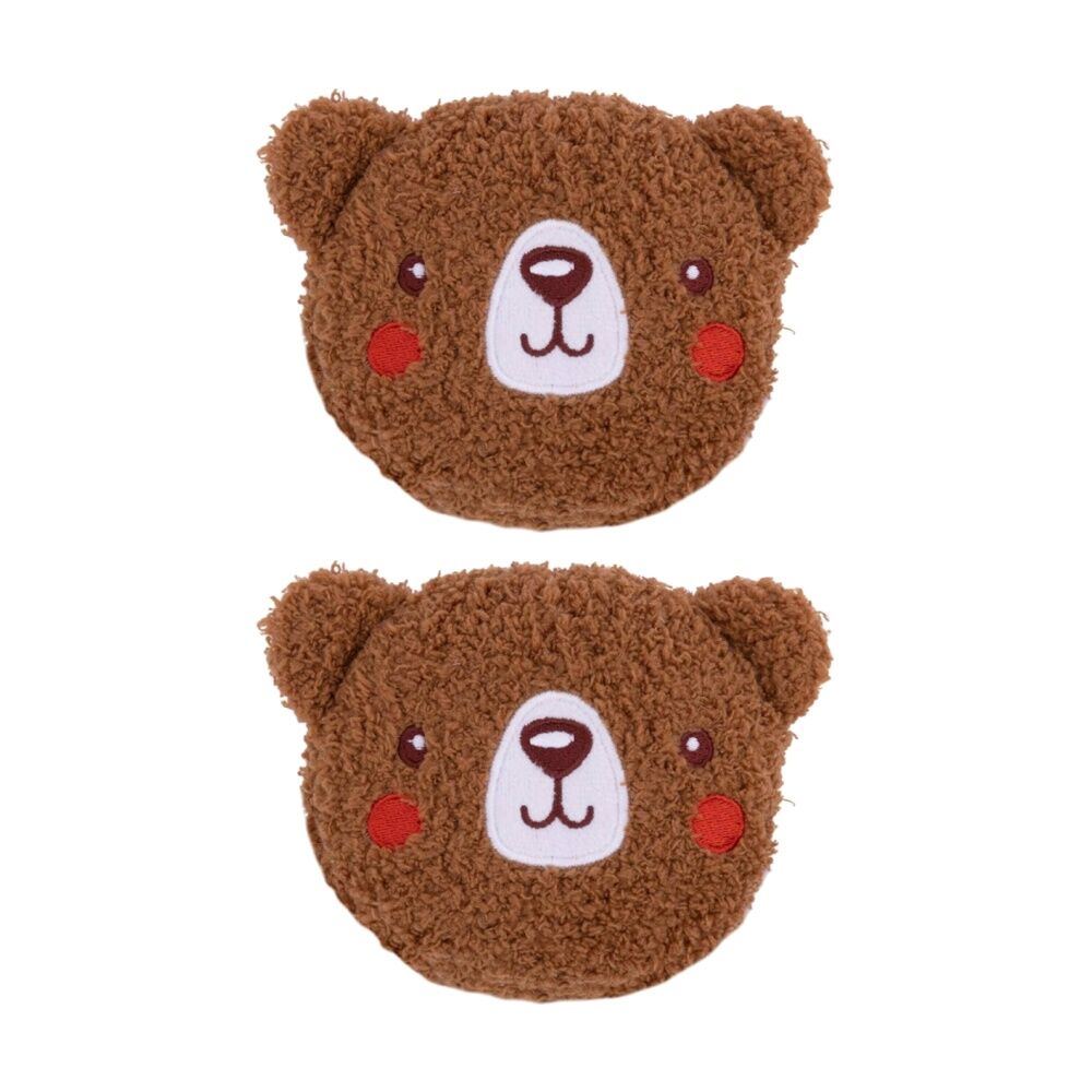 2PK Toasty Hugs Berry Bear Hand Warmer Microwave Heat Pack Brown 10x10x2cm