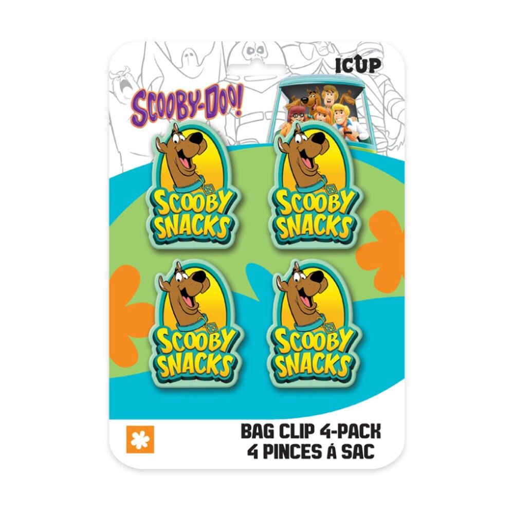 2x 4pc Icup Inc Scooby Doo Snacks Kitchen Storage Sealing Bag Clips Multicolour