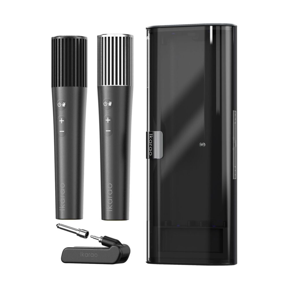 Ikarao MicBox Wireless Microphones Kit With UV Self-Cleaning Case
