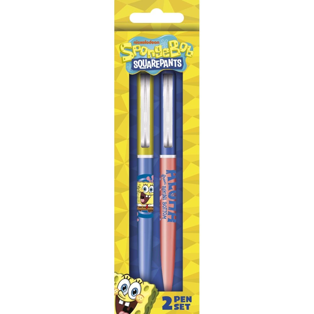 4x 2pc Spongebob Aloha Premium Ballpoint Pen Set Satin Finish Click Top