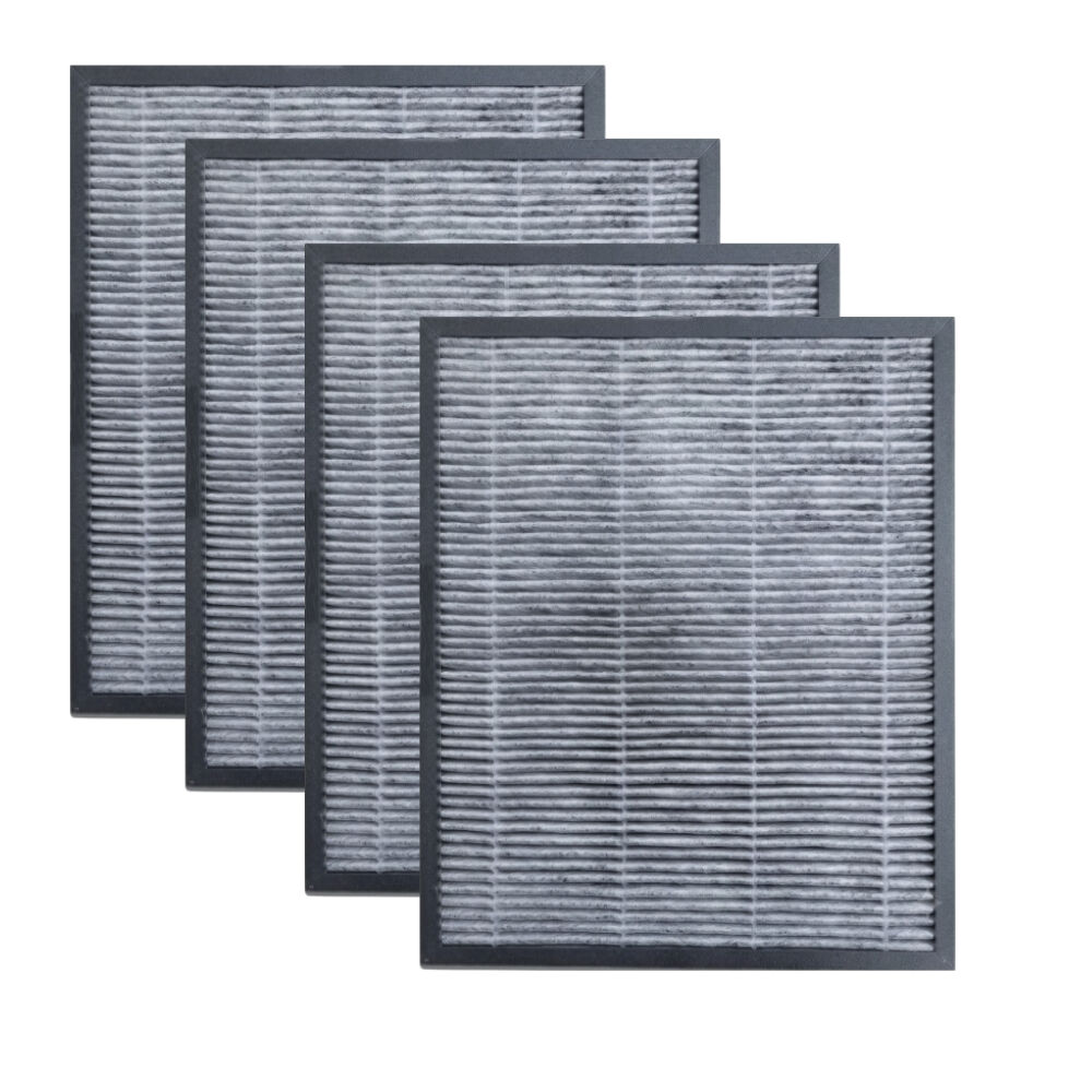 4x 2pc IONMAX Carbon HEPA Filter For Vienne ION630 Air Purifier Blk 235x180x1mm