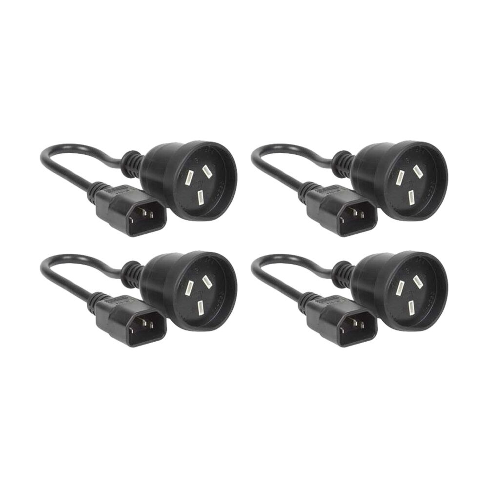 4PK Doss Iec Plug To 240V Socket 15cm Lead Iec-C14 Short Ups UPS Power Cable