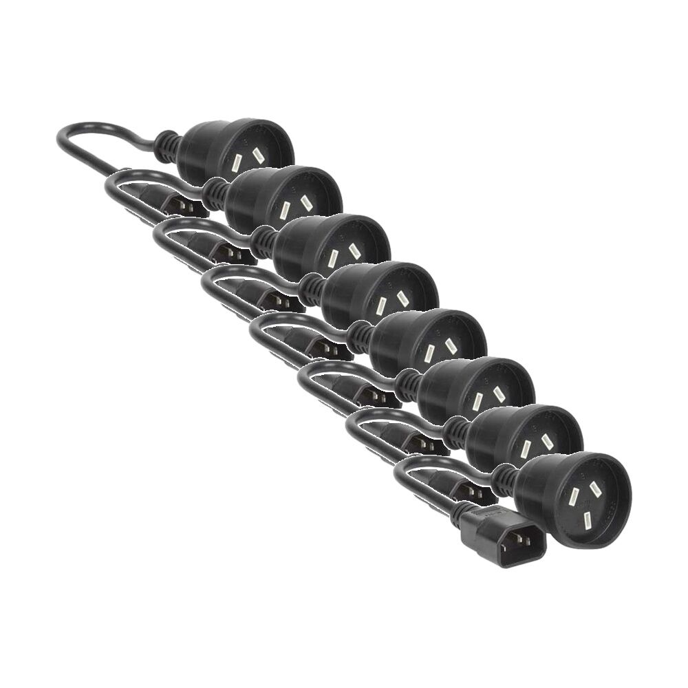 8PK Doss Iec Plug To 240V Socket 15cm Lead Iec-C14 Short Ups UPS Power Cable