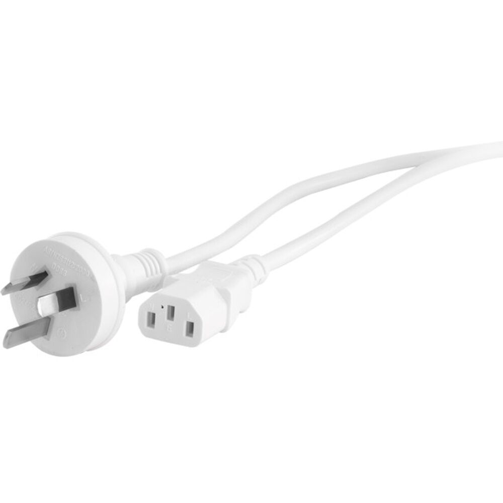 4PK Doss 1M White Iec Power Lead Iec-C13 Appliance Cord 1m AU Cable