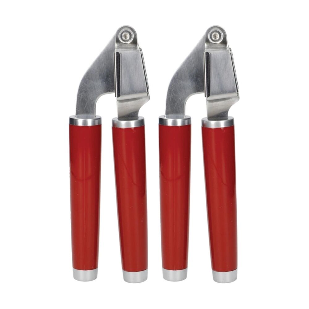 2PK KitchenAid Stainless Steel Garlic Press Durable Kitchen Tool Empire Red