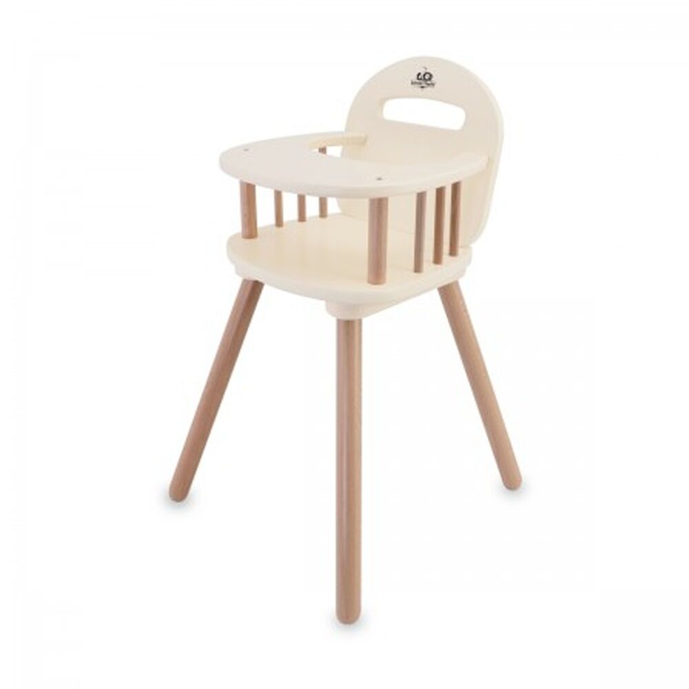 Kinderfeets Doll High Chair Kids Toy Wooden Fits Dolls 35cm 12m+