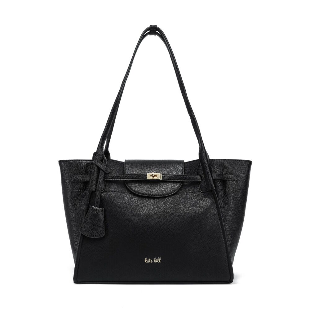 Kate Hill Women's Priya Pebbled Vegan Leather Shopper Tote Bag