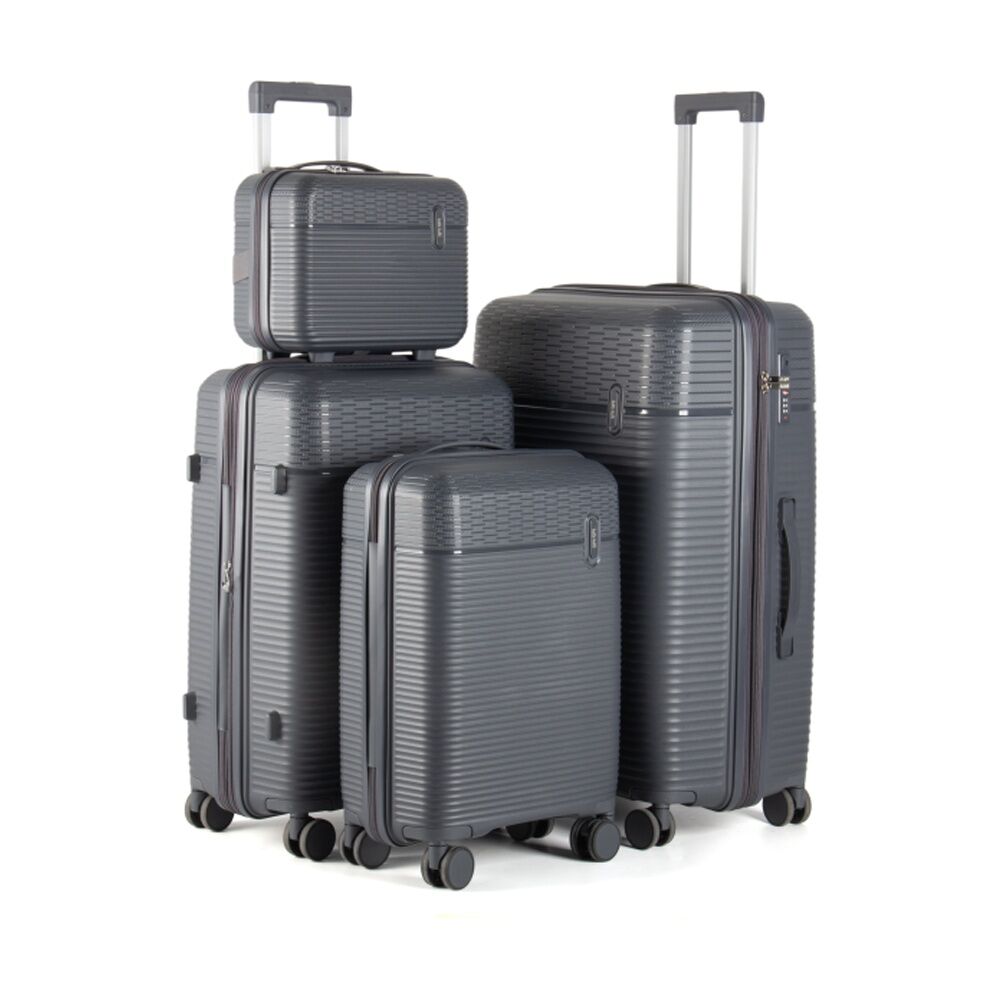 4pc Kate Hill Brooklyn Hard Case Luggage Set TSA Lock Travel Storm