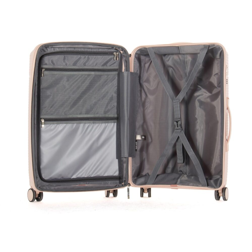 Kate Hill Brooklyn Medium Hard Case Luggage TSA Lock Travel Pink 74L