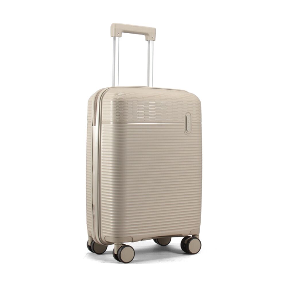 Kate Hill Brooklyn Small Hard Case Luggage TSA Travel Beige 44L