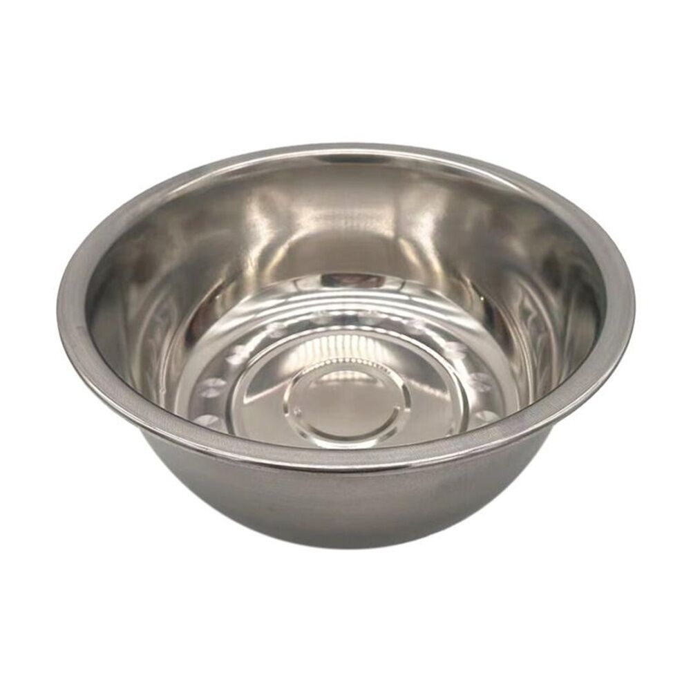 2PK Braz Stainless Steel Kitchen Prep Mixing Bowl Serving Serveware 38cm Silver