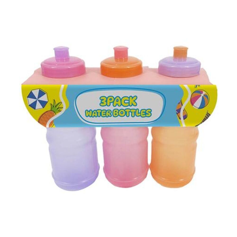 2x 3pc Drink More H2O Kids Water/Drink Bottle Set Multicoloured 550mL