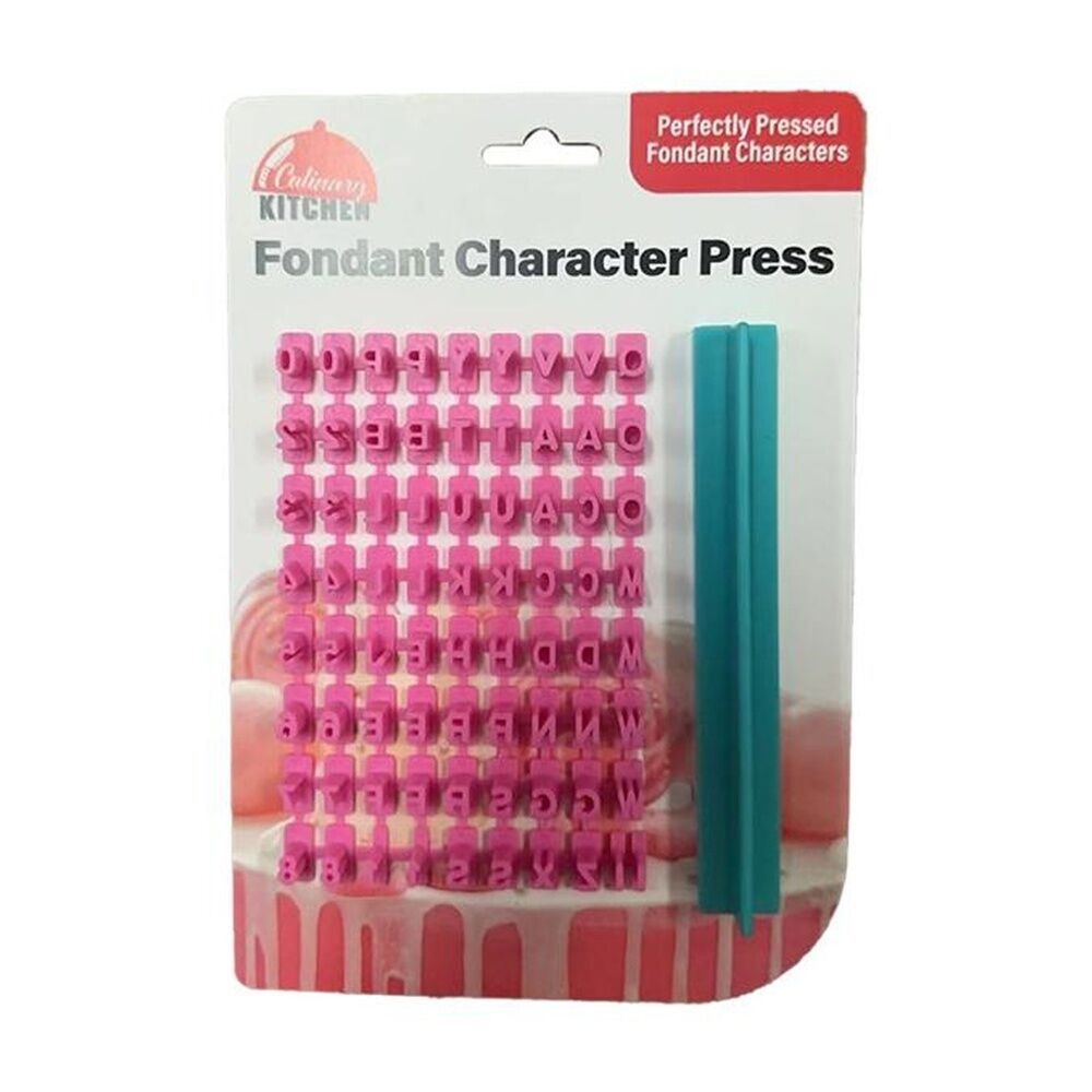 4PK Braz Fondant Lettering Press Cake Decorating Letter & Number Stamp Set Tool