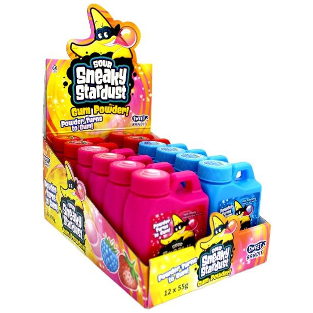 12PK Kidsmania Sour Sneaky Stardust 55g Fruit Flavour Gummies - Assorted