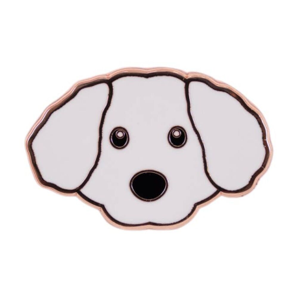 2PK Splosh Maltese Keepsake Pin Enamel 3y+ Rose Gold White 3x1x2.5cm