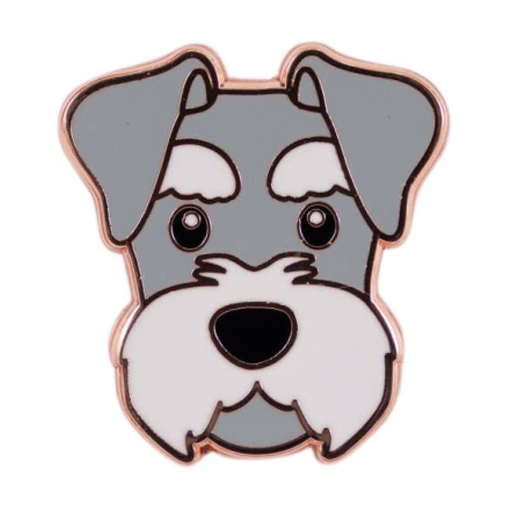 2PK Splosh Schnauzer Keepsake Pin Enamel 3y+ Rose Gold 3x1x2.5cm