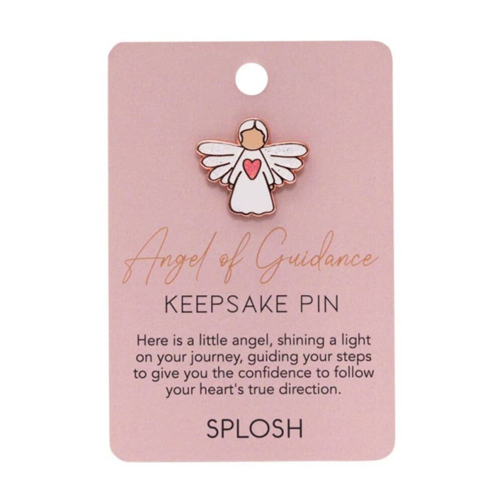4PK Splosh Angel Of Guidance Keepsake Pin Enamel 3y+ Rose Gold 3x3x0.5cm