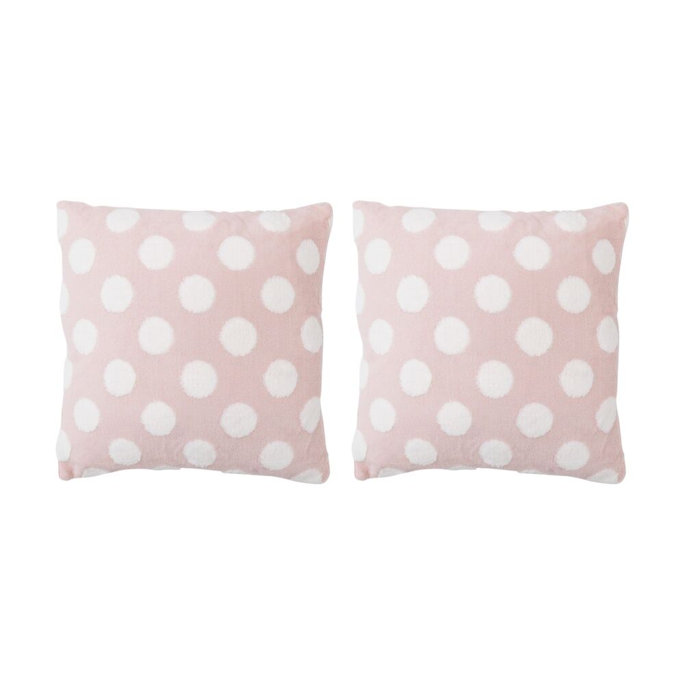 2PK LVD Spottie Pink Spots/Dots Decorative Home/Living Decor Cushion 43x43cm